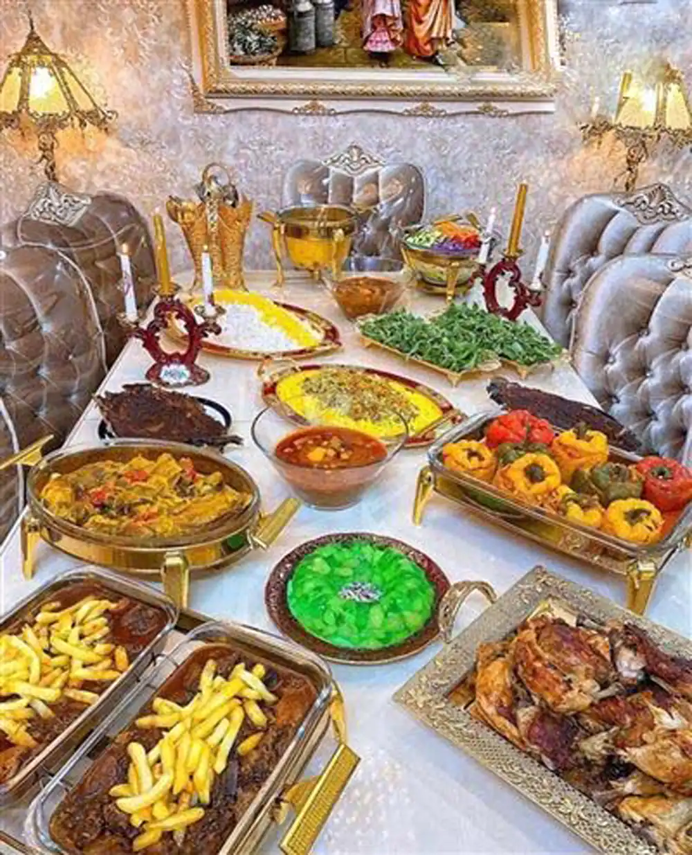 چیدمان میز شام