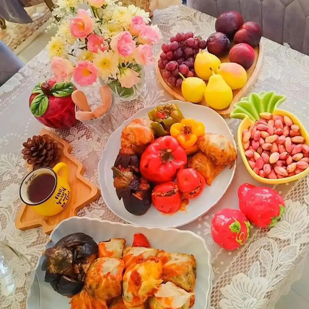 چیدمان میز پذیرایی
