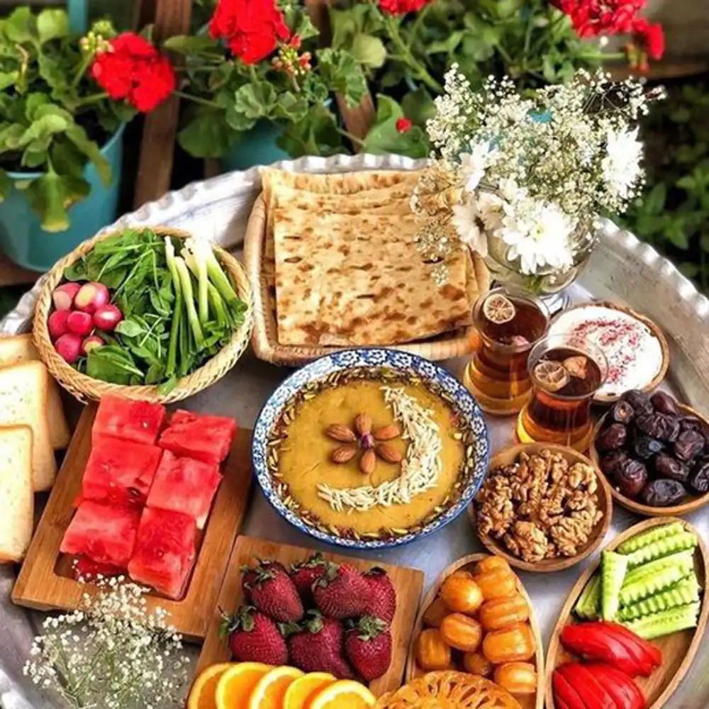 چیدمان میز پذیرایی
