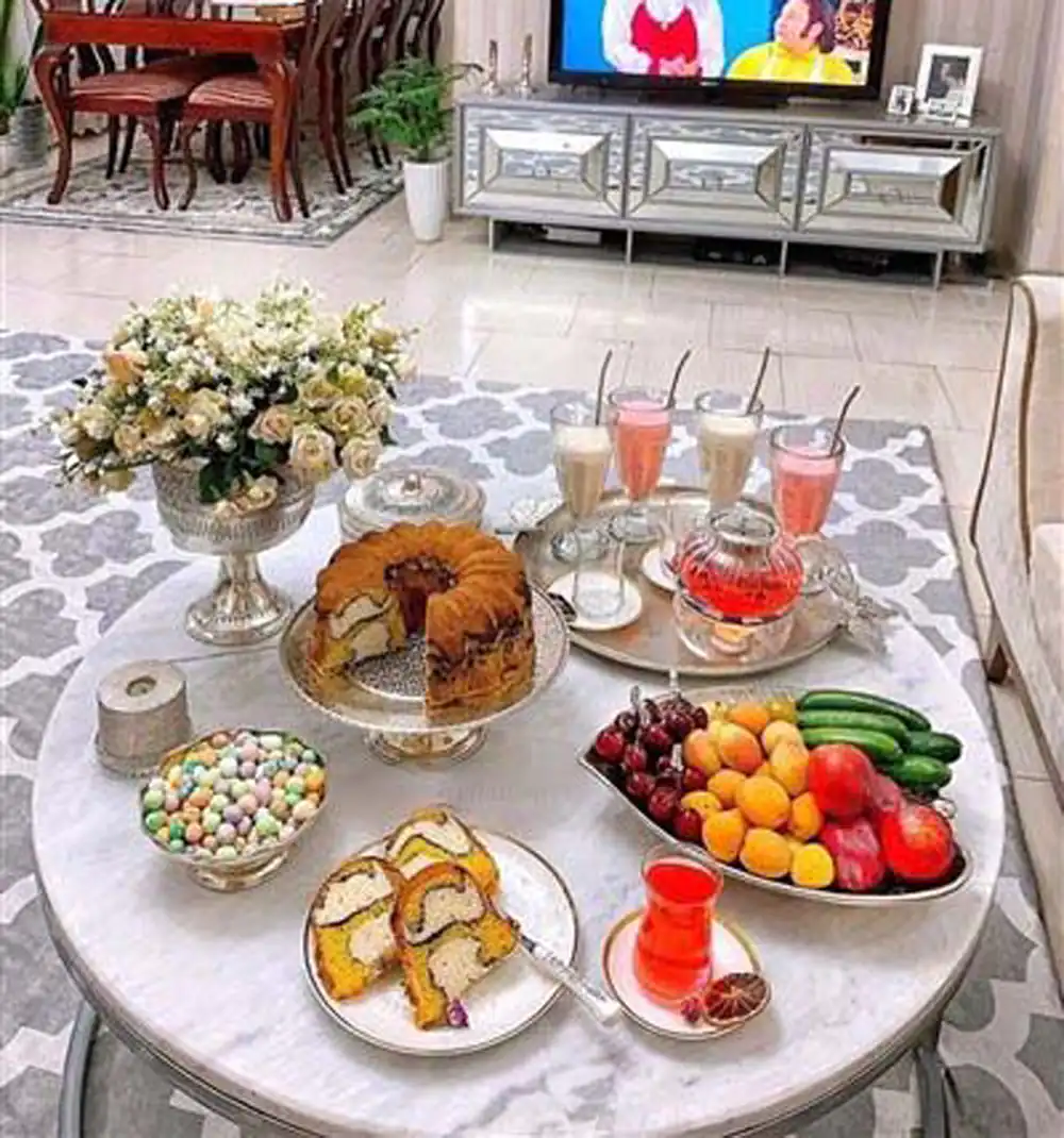 چیدمان میز پذیرایی