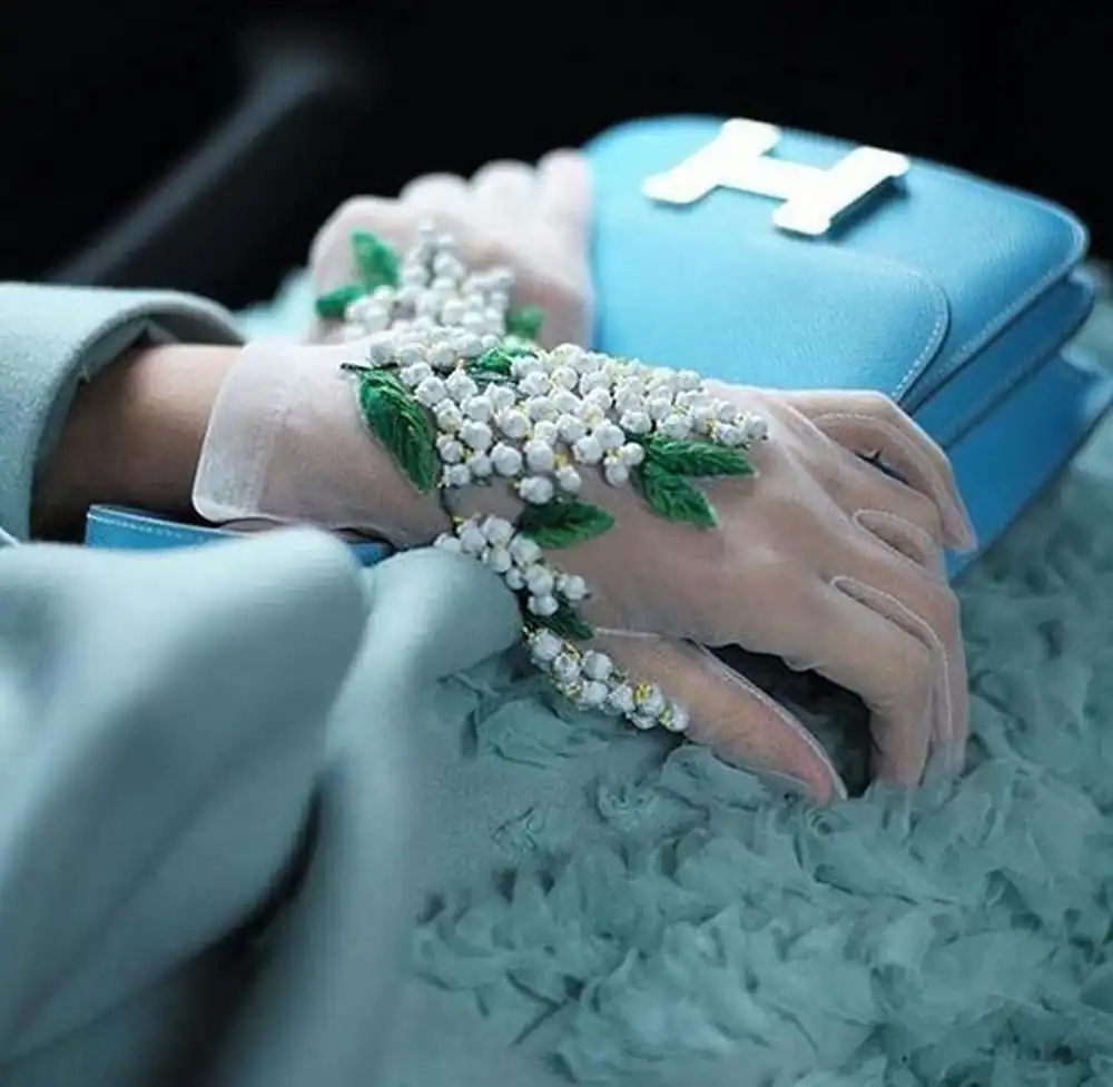 دستکش عروس توری