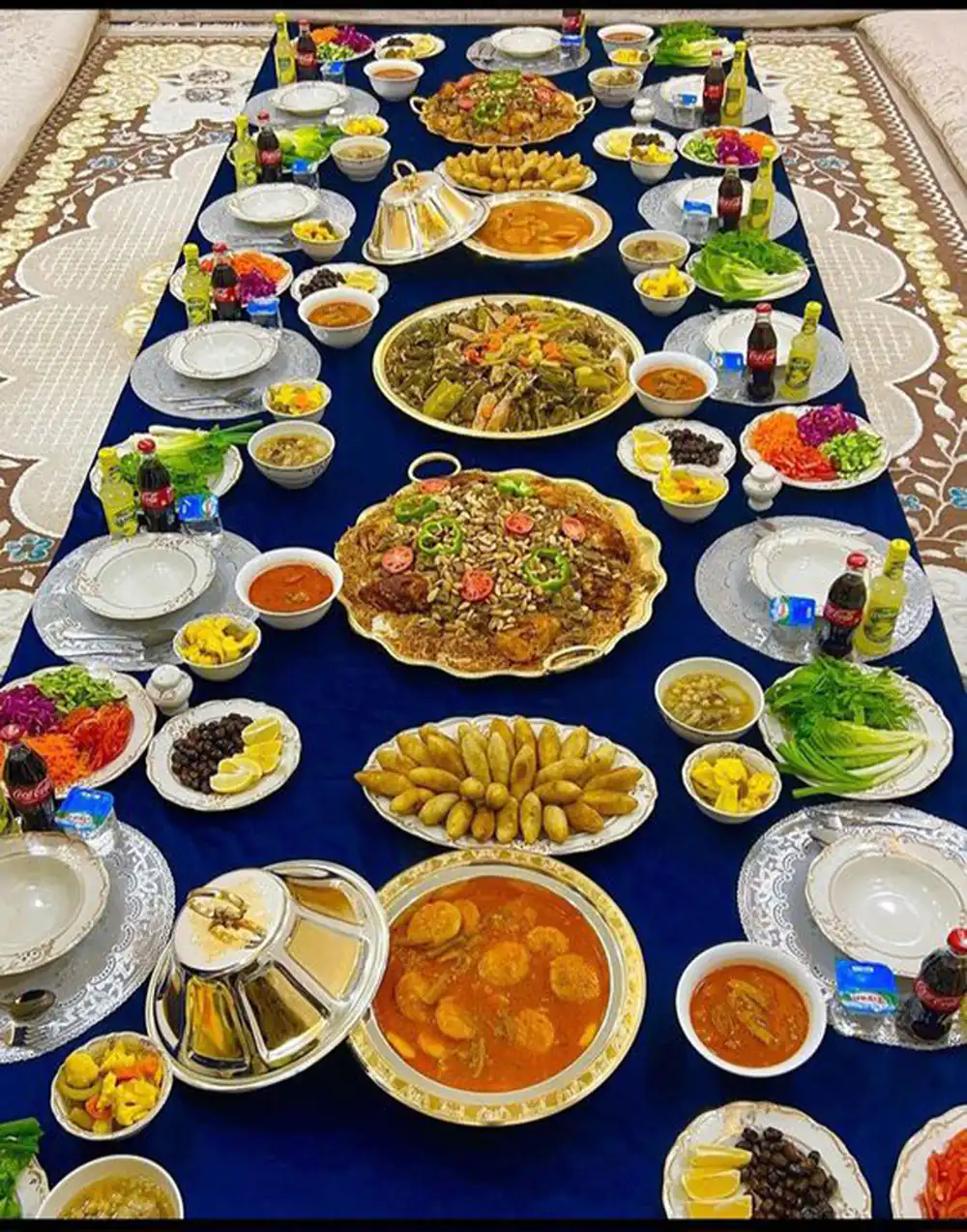 مدل چیدمان میز شام
