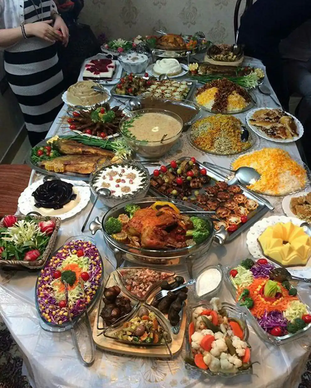 مدل چیدمان میز شام