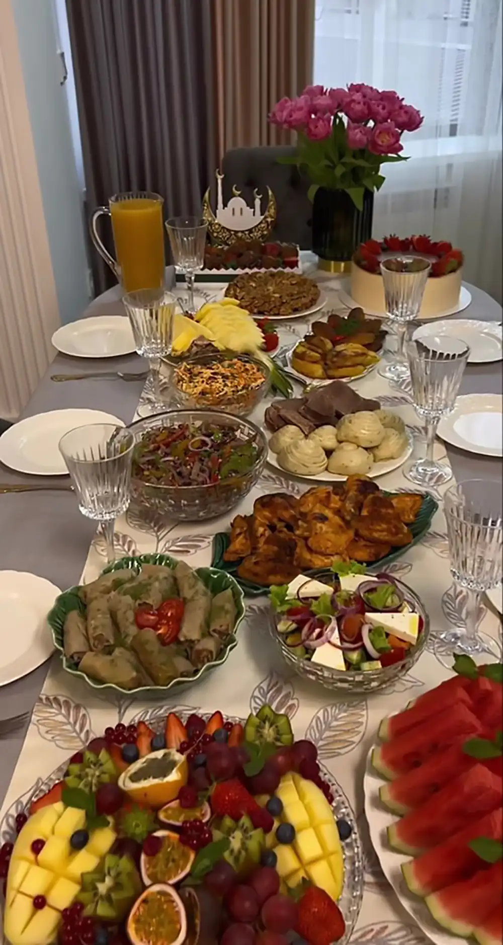 مدل چیدمان میز شام