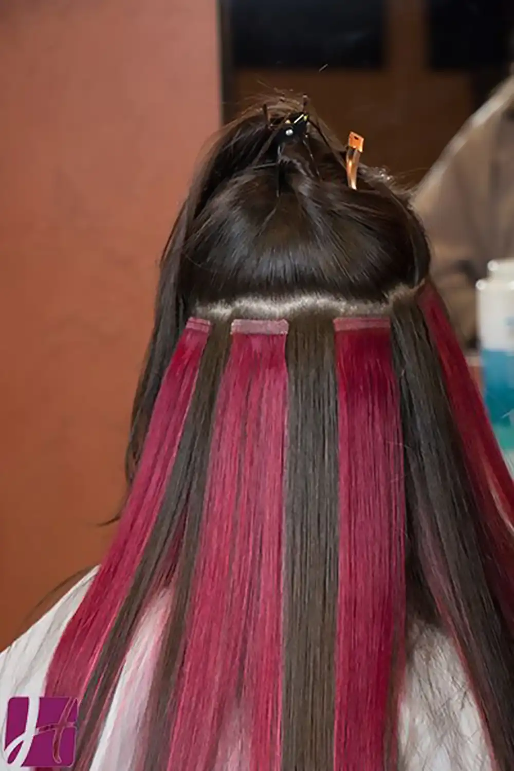 مدل اکستنشن مو رنگی