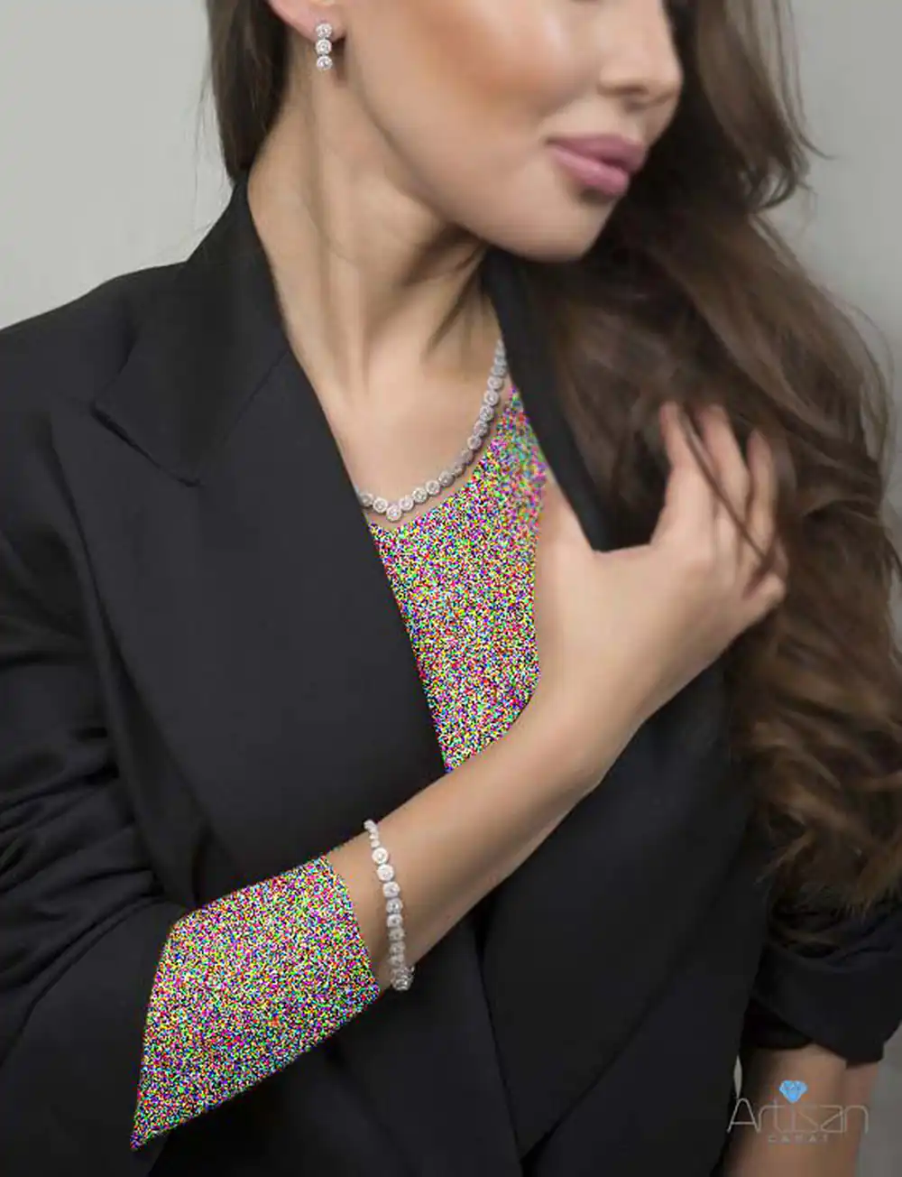 مدل گردنبند و گوشواره تنیسی