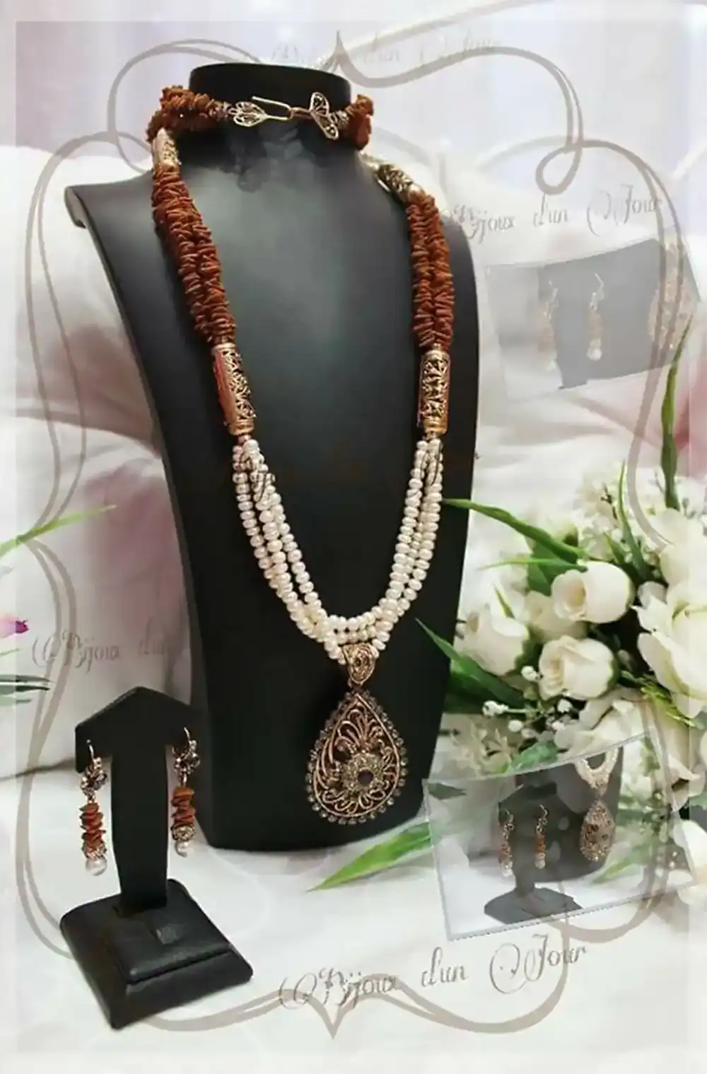 مدل گردنبند طلا مروارید