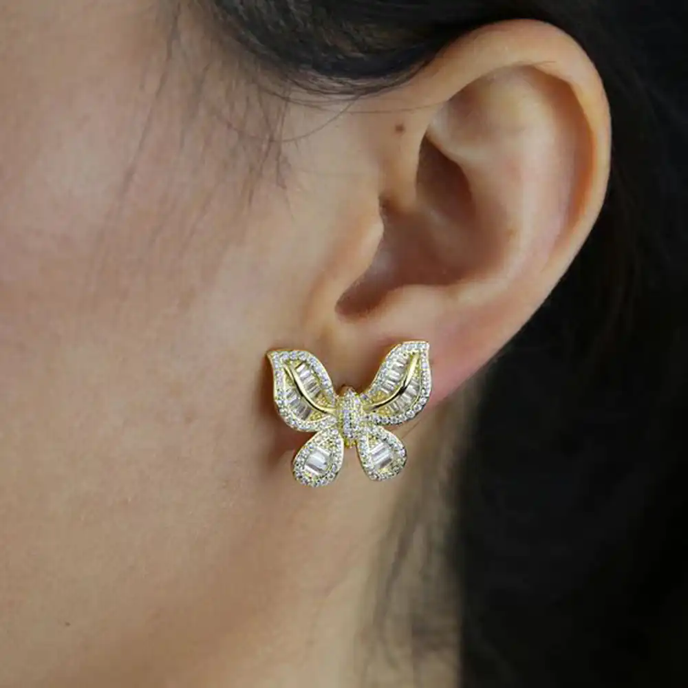 مدل گوشواره طلا پروانه ای