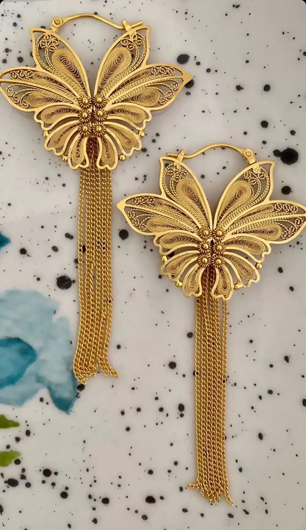 مدل گوشواره طلا پروانه ای