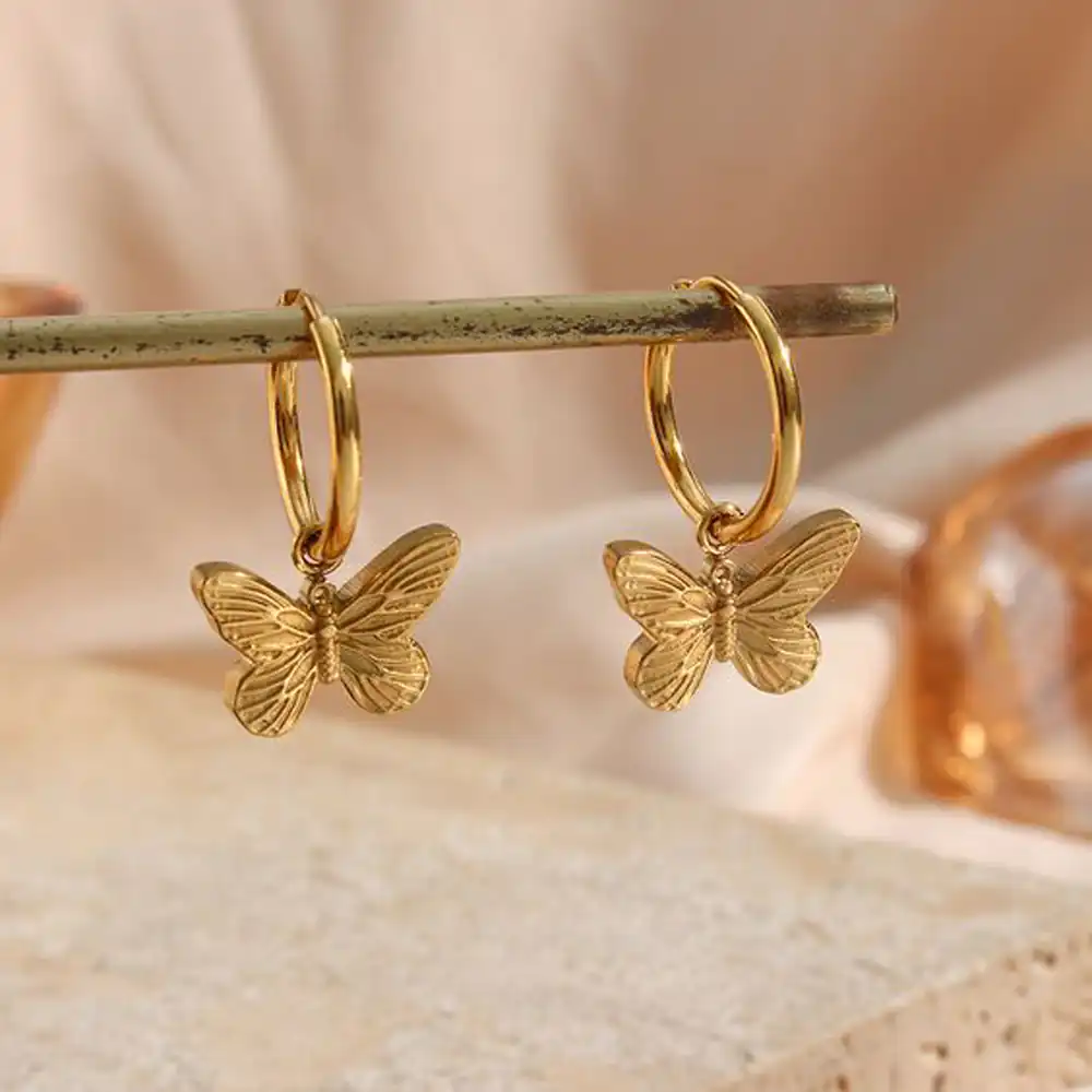 مدل گوشواره طلا پروانه ای