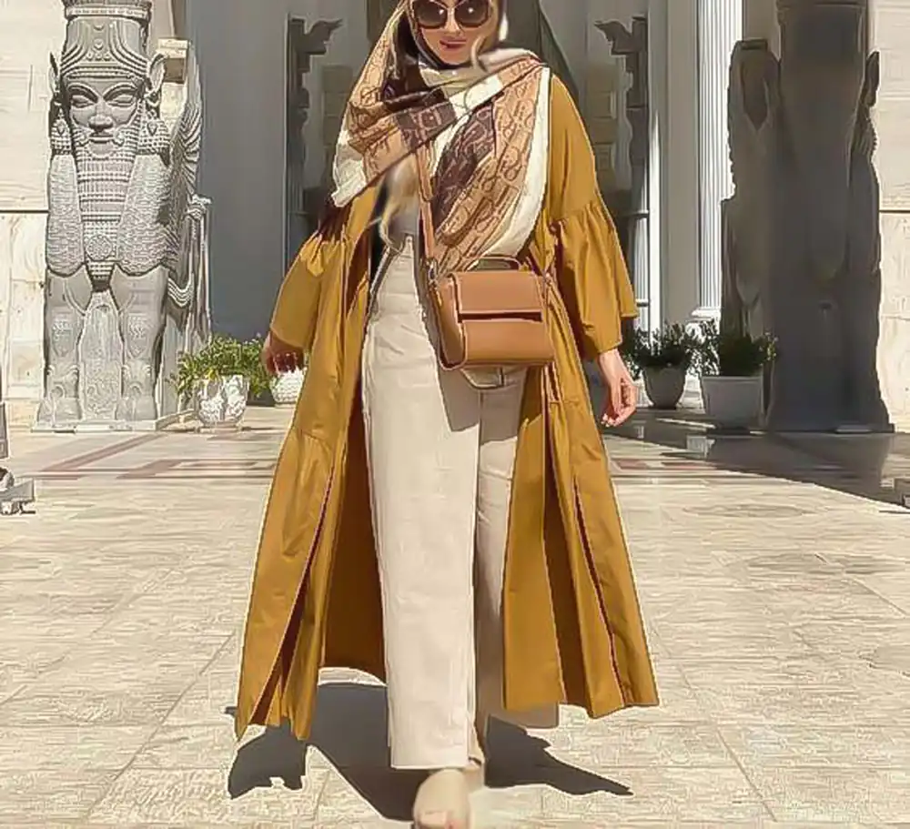 مدل مانتو عبایی جلوباز