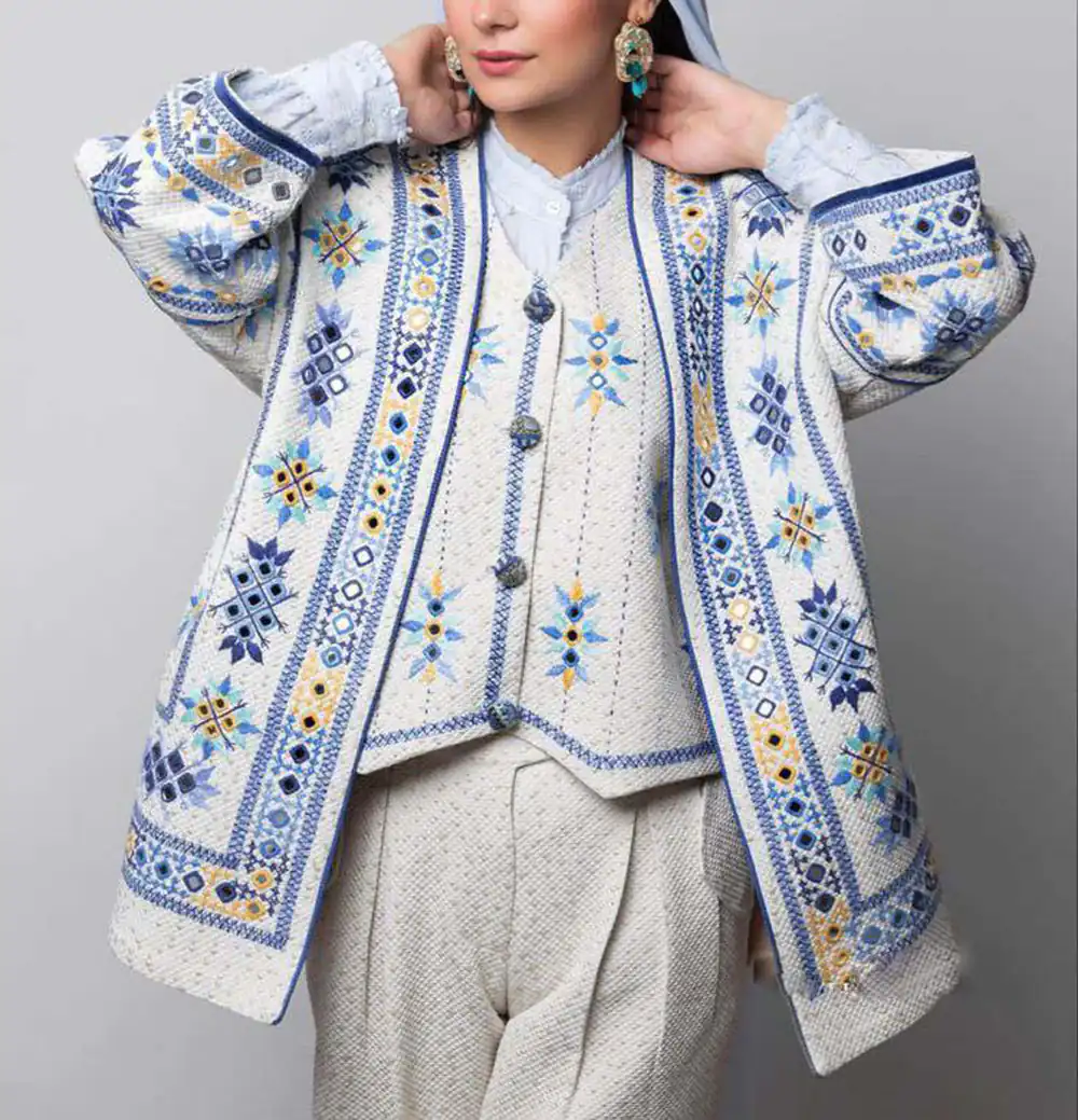مدل مانتو گلدوزی مزونی