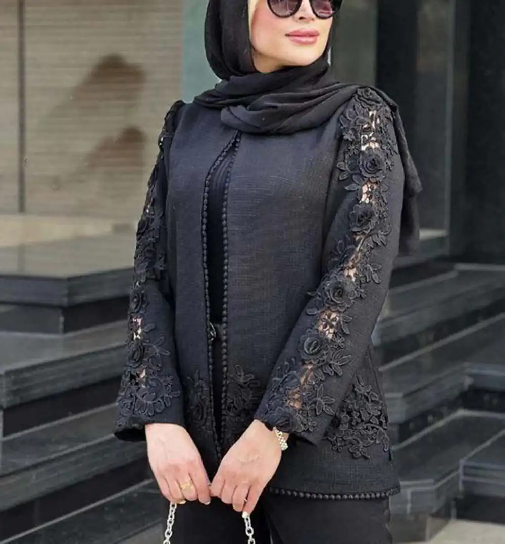 مدل مانتو مشکی مدرن و لوکس