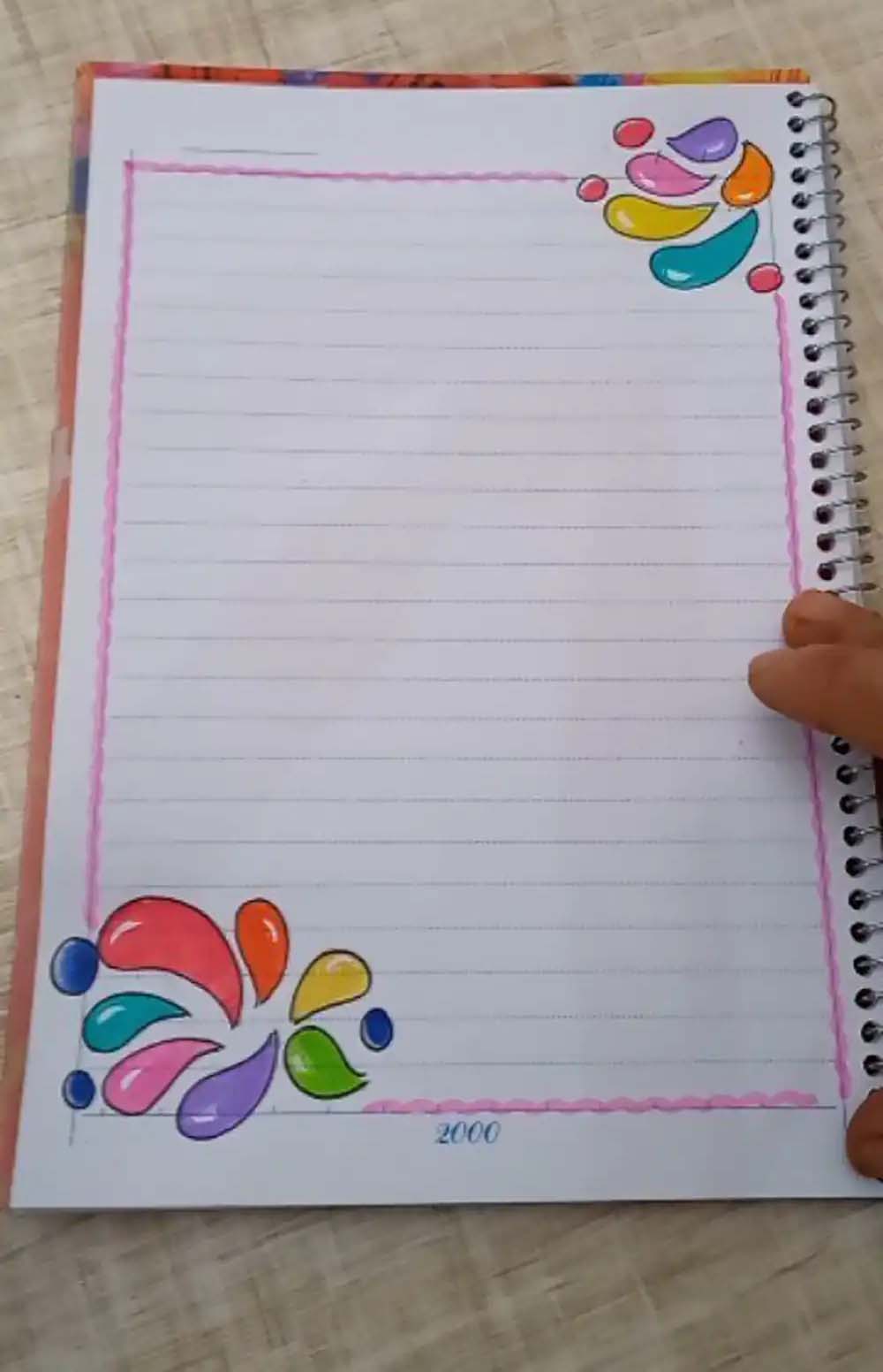 نقاشی دفتر مشق آسان