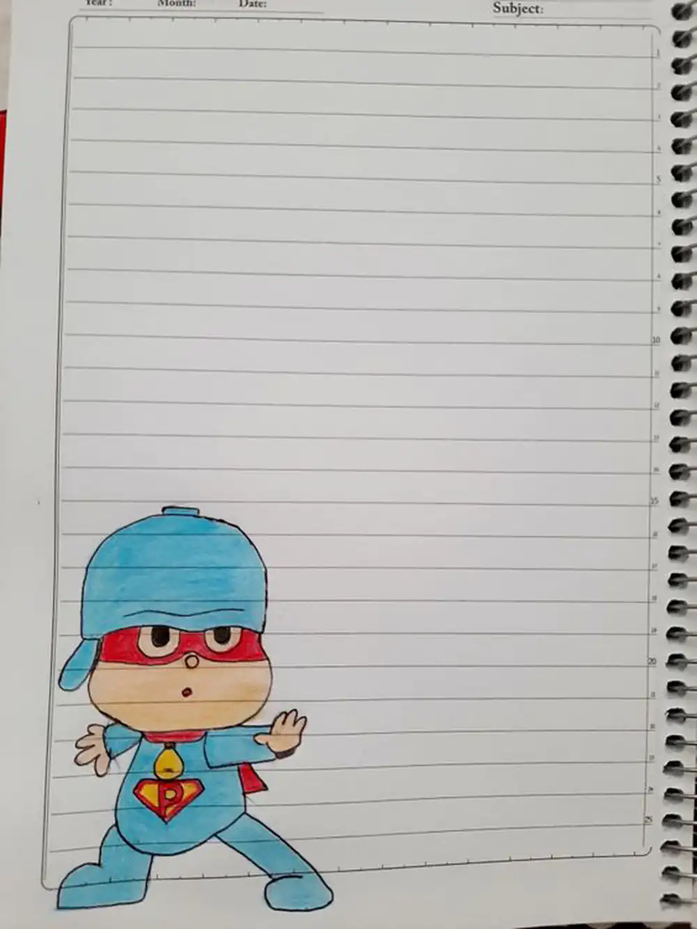 نقاشی دفتر املا پسرانه