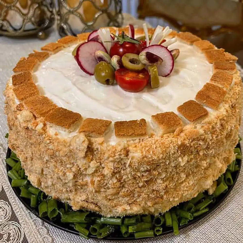 ترئین کیک مرغ مجلسی