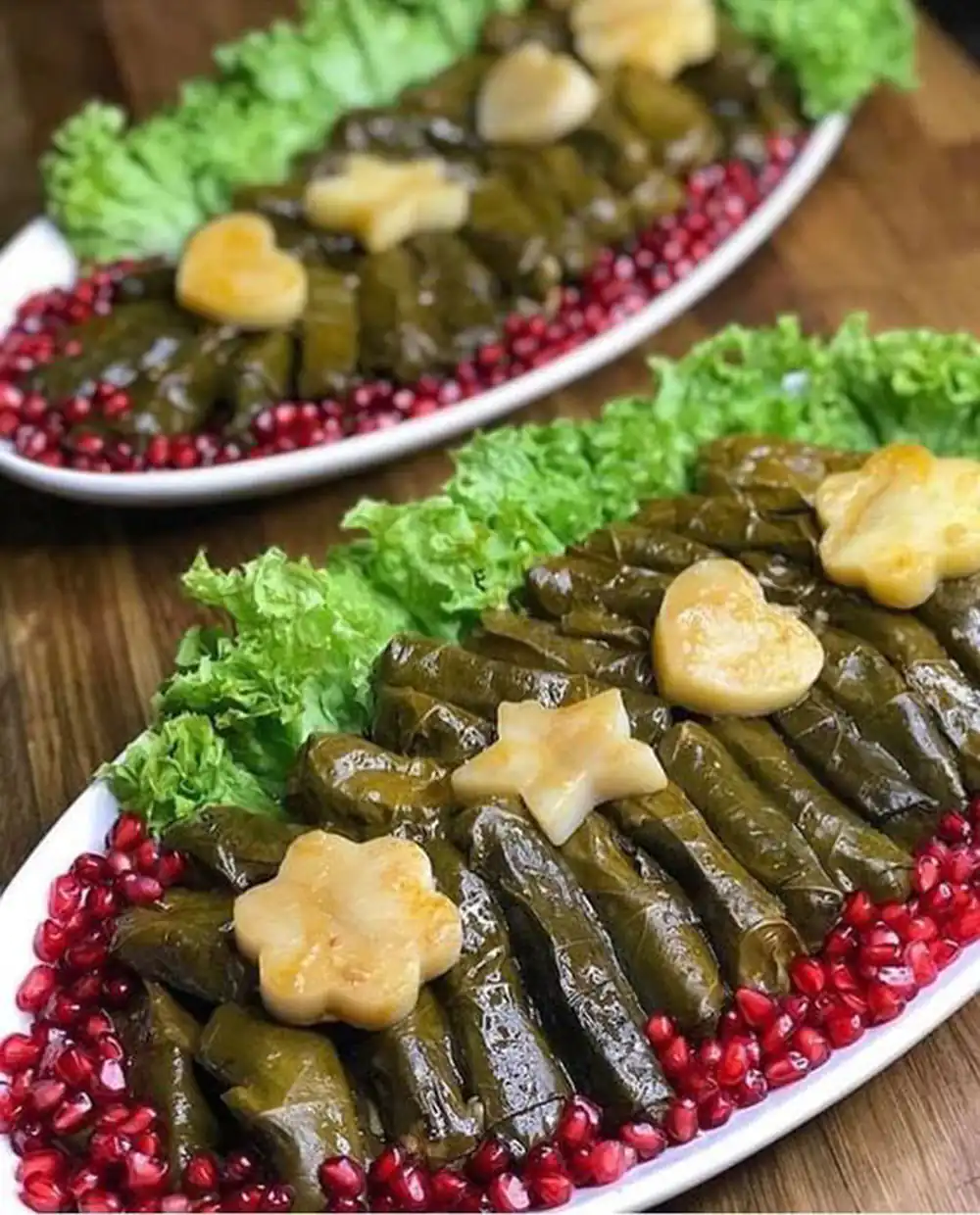 تزئین دلمه برگ مو برای مهمانی