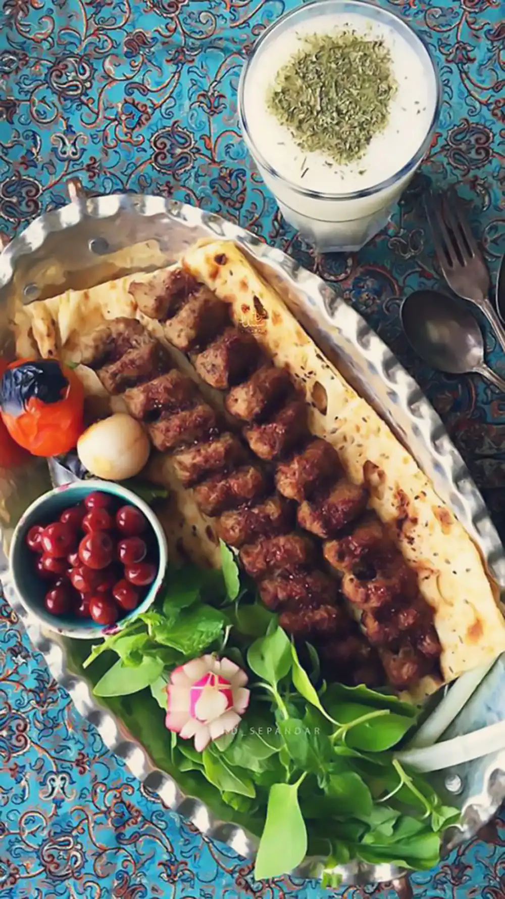 تزئین کباب برای مهمانی