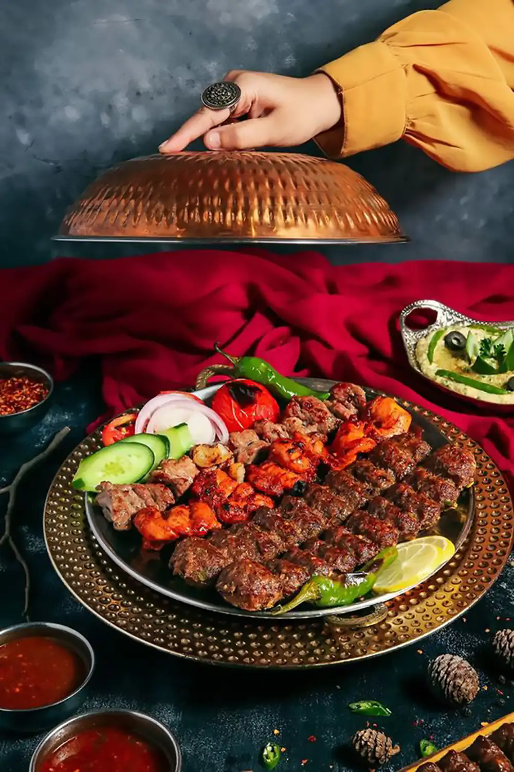 تزئین کباب برای مهمانی