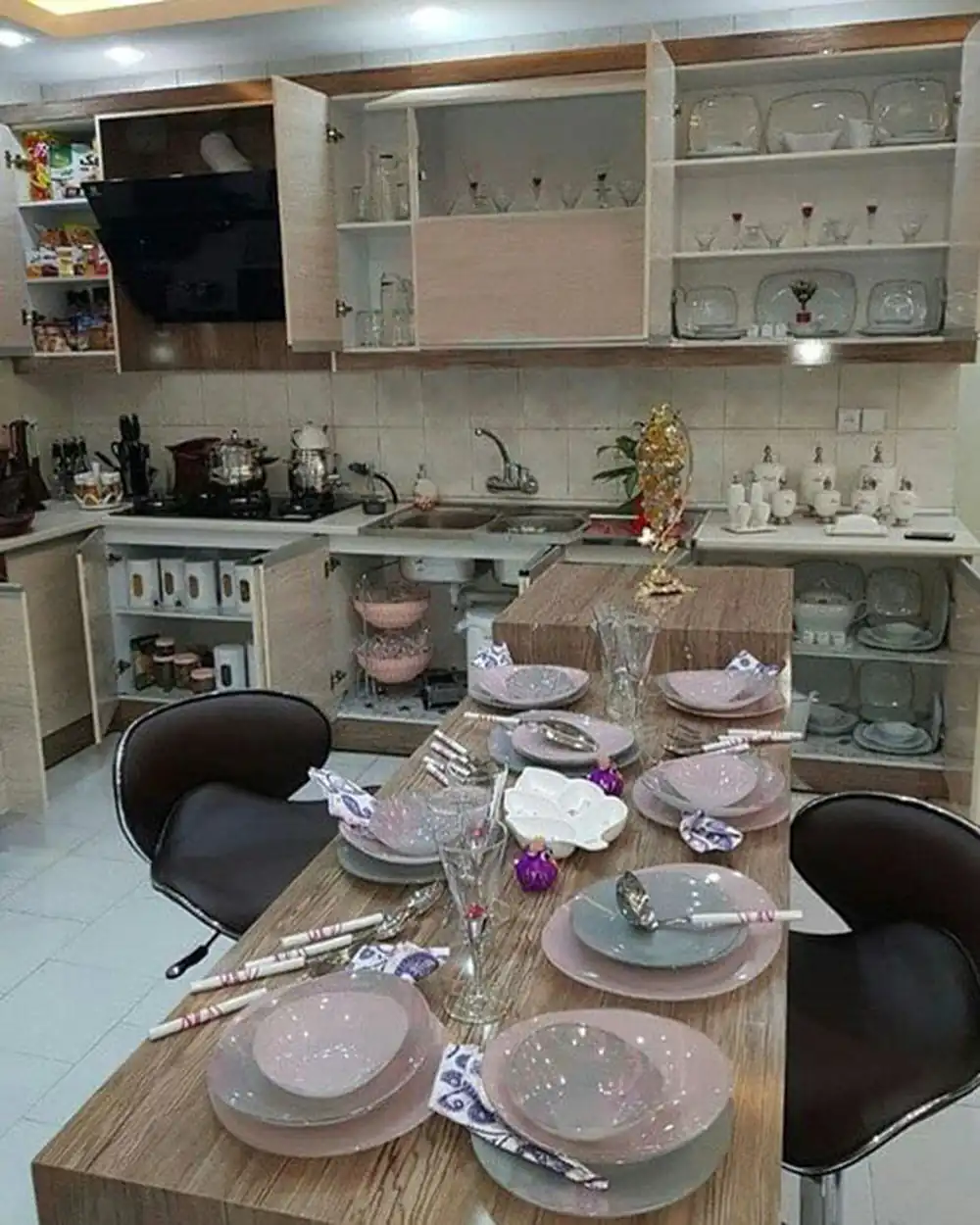 مدل آشپزخانه عروس لاکچری