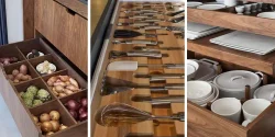 چیدمان داخل کابینت اینستا از ظروف چینی و بلور تا ادویه های متنوع