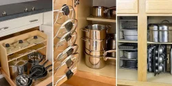 چیدمان قابلمه در کابینت و ایده های ناب کابینت سفارشی برای کدبانو