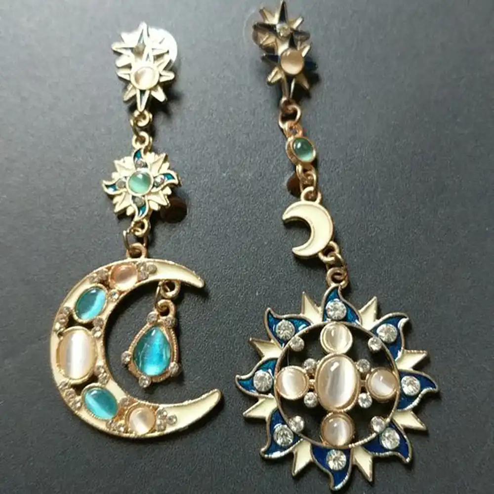 گوشواره ماه و ستاره آویز