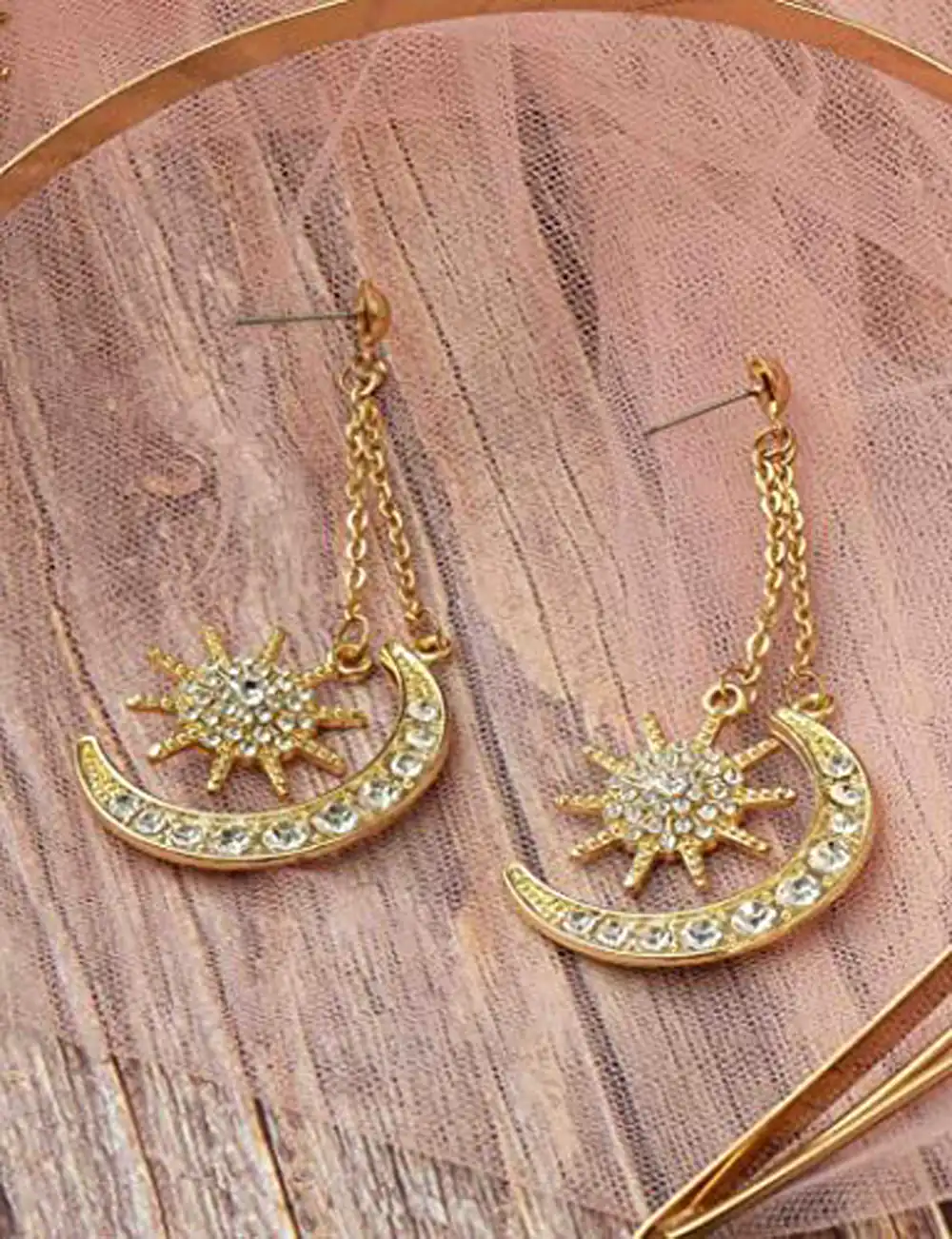 گوشواره ماه و ستاره آویز