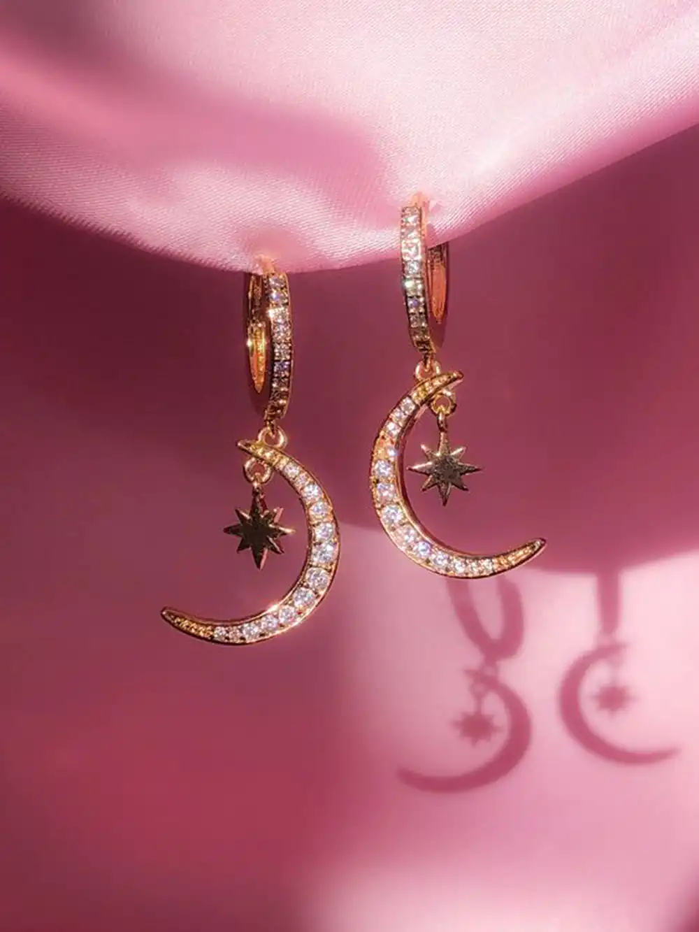گوشواره ماه و ستاره آویز