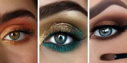 میکاپ پاییزی چشم از سایه های اکلیلی ترند و رنگهای گرم و جذاب