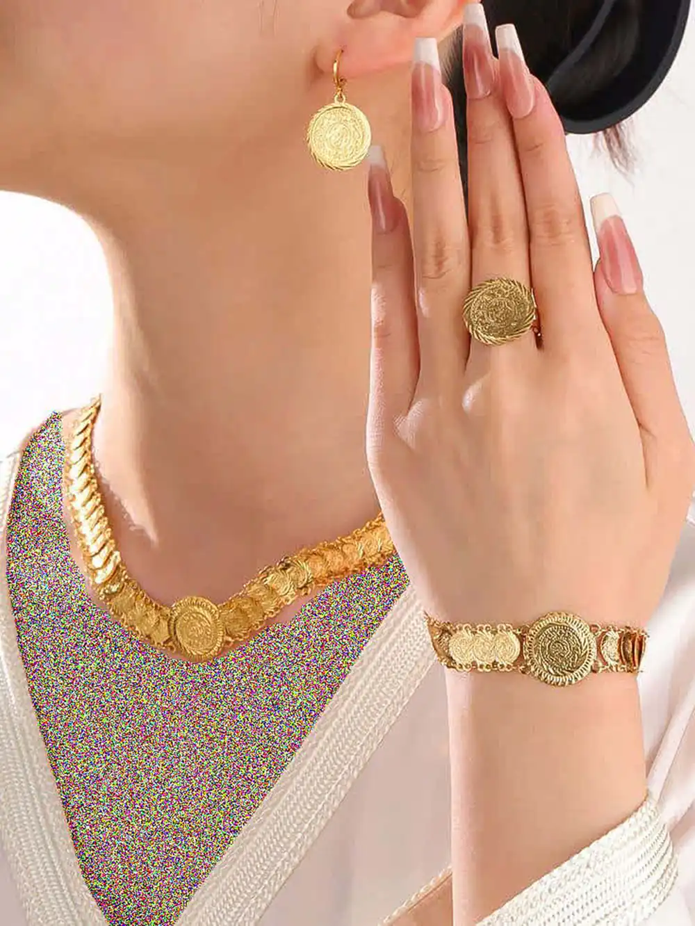 مدل گردنبند و گوشواره طلا