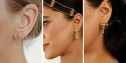 مدل گوشواره ظریف طلا هندی و اینالیایی برای بانوان خاص پسند