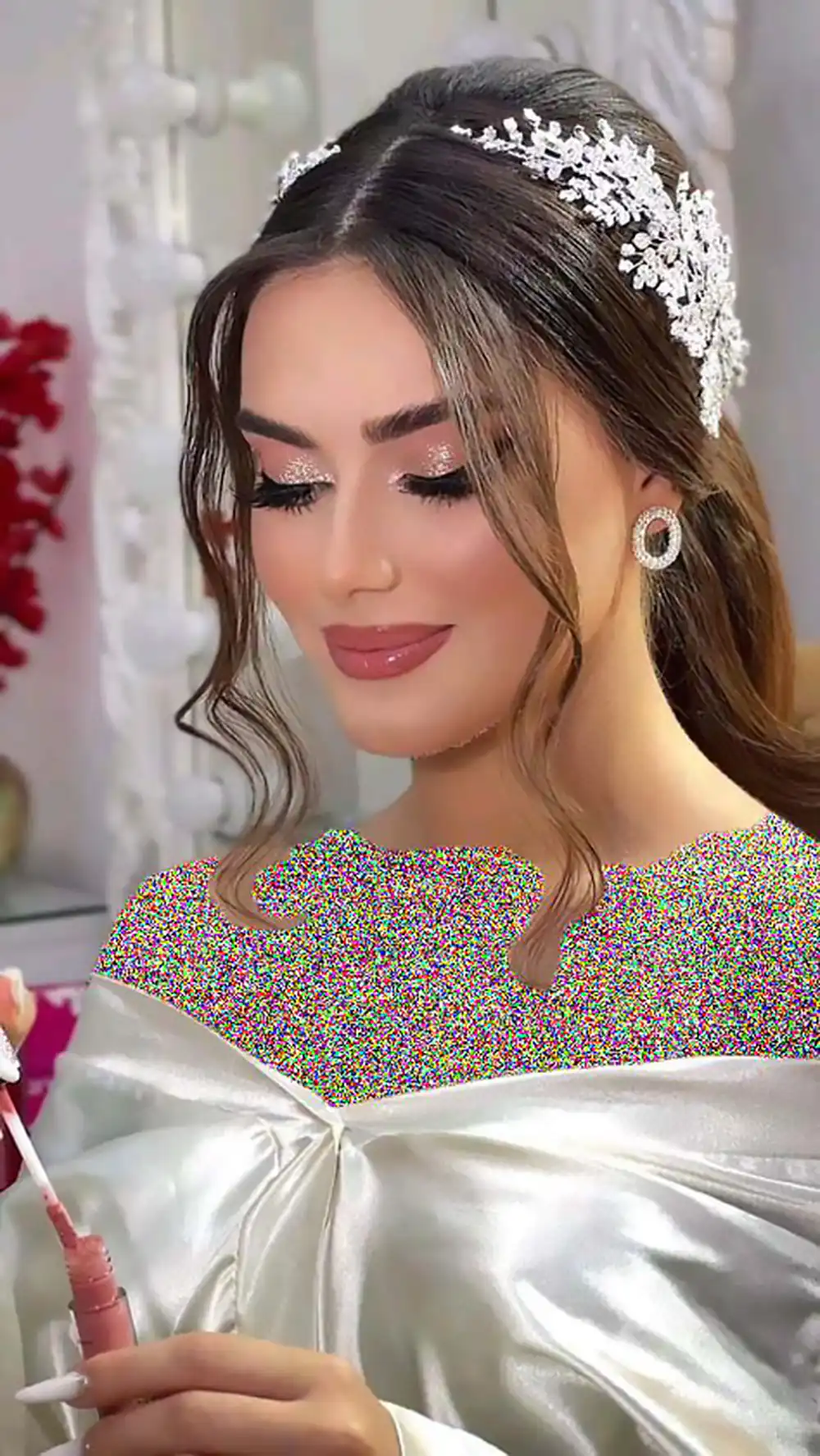 مدل میکاپ و شینیون عروس
