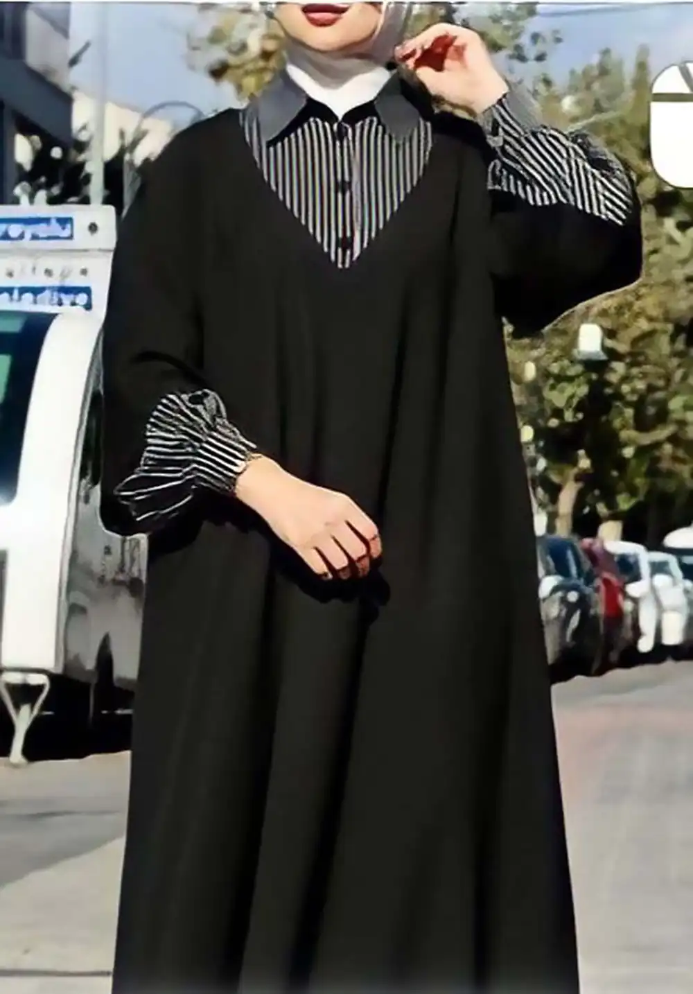 مدل مانتو عبایی جلو بسته
