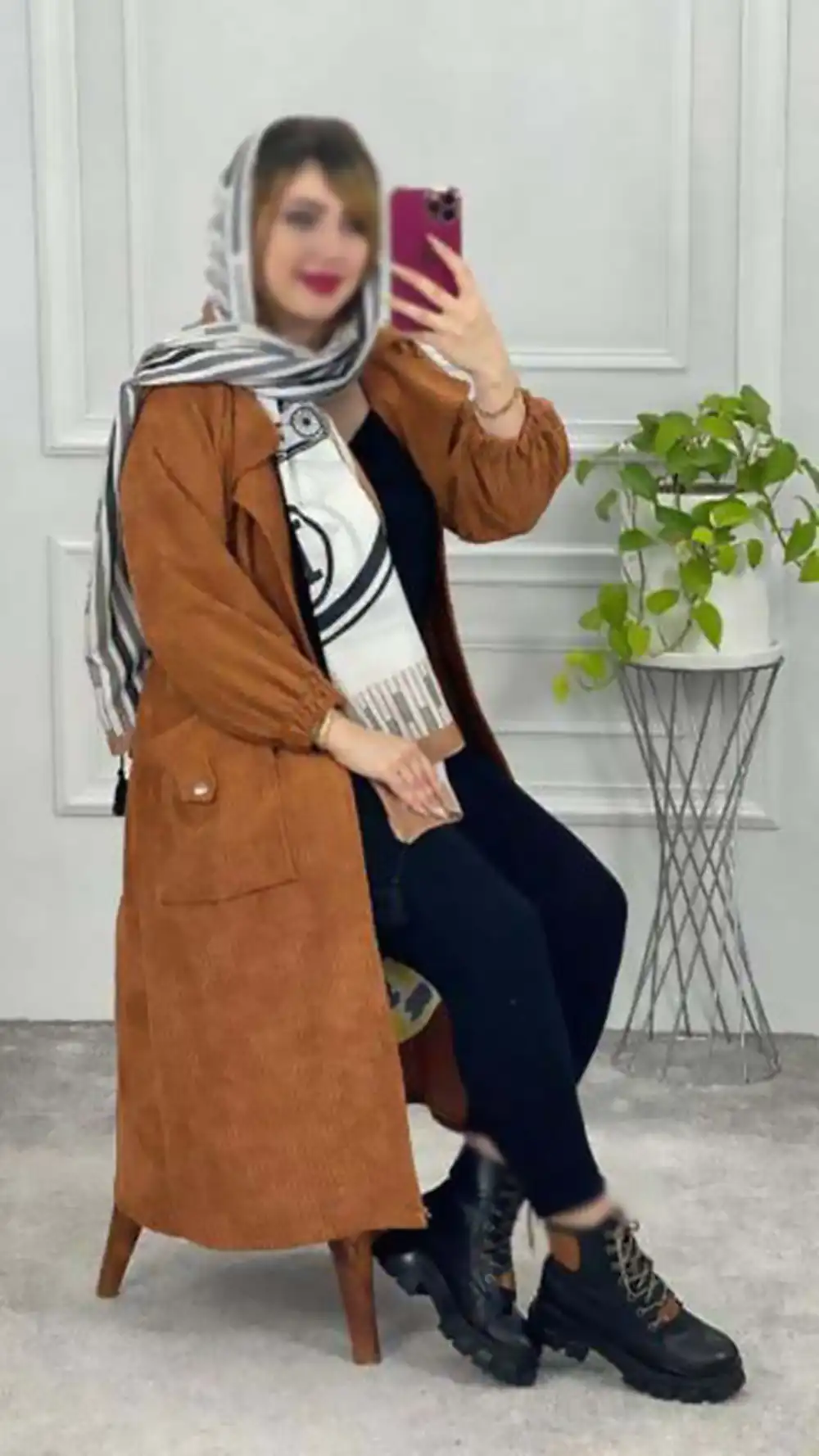 مدل مانتو مخمل کبریتی اینستاگرام