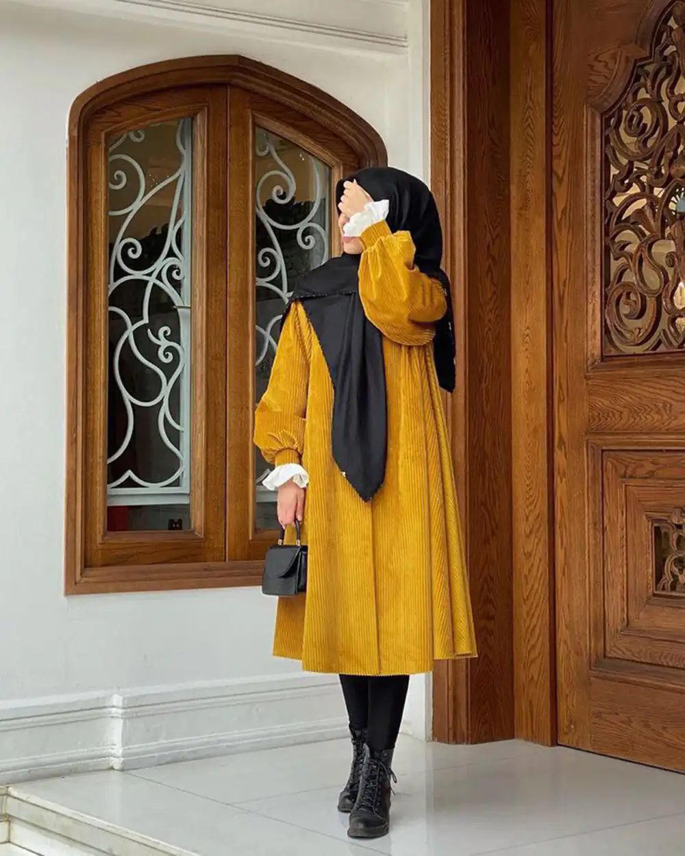 مدل مانتو مخمل کبریتی اینستاگرام