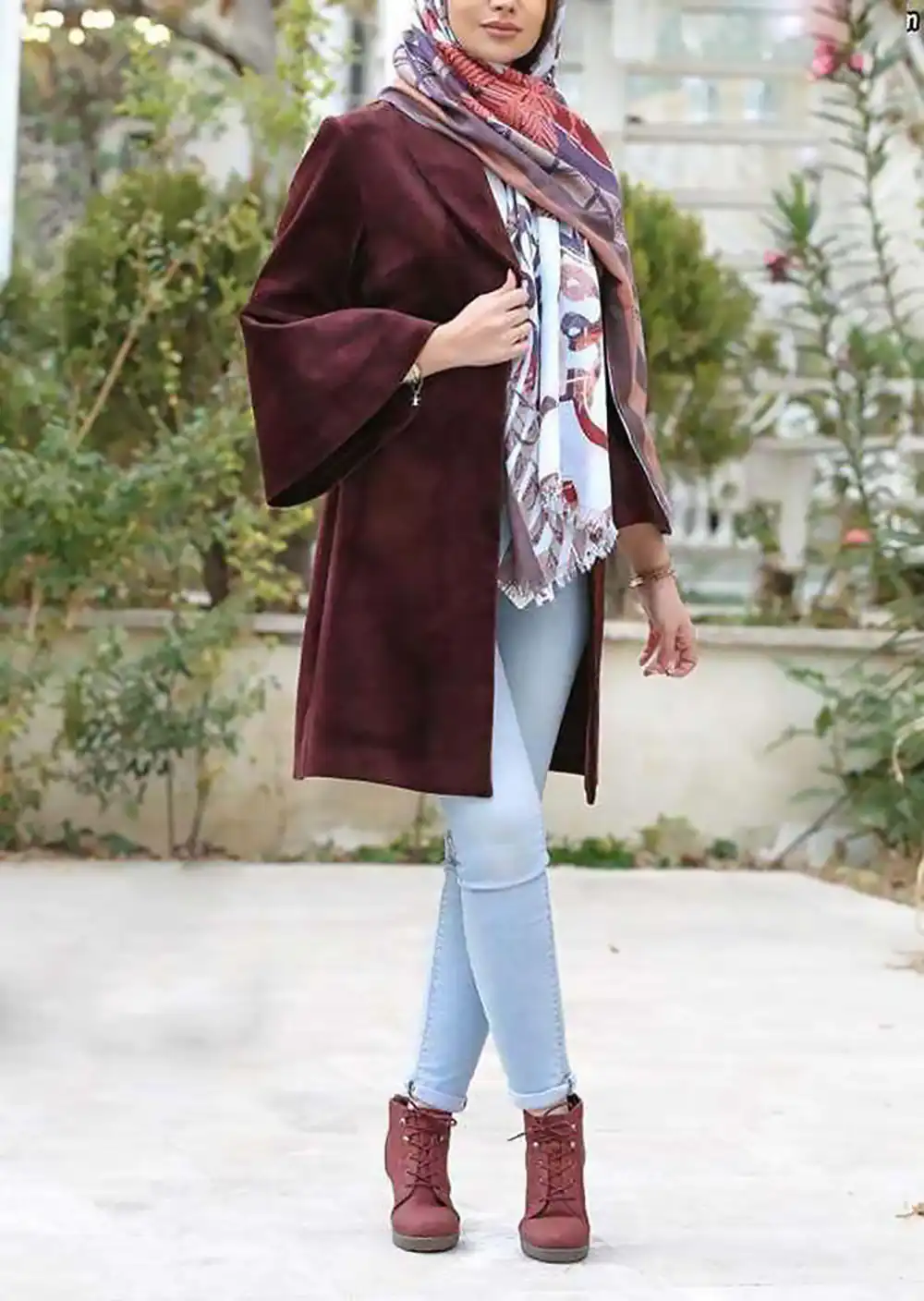 مدل مانتو مخمل کبریتی اینستاگرام