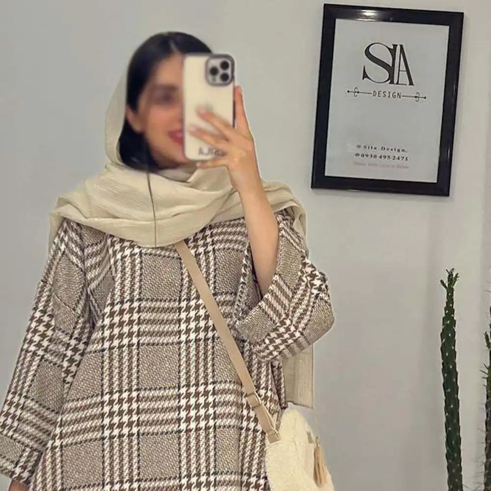مدل مانتو پاییزی چهارخونه دخترانه
