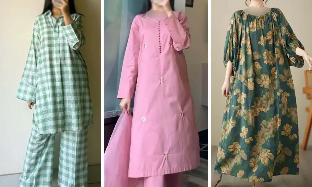مدل پیراهن خانگی بلند زنانه