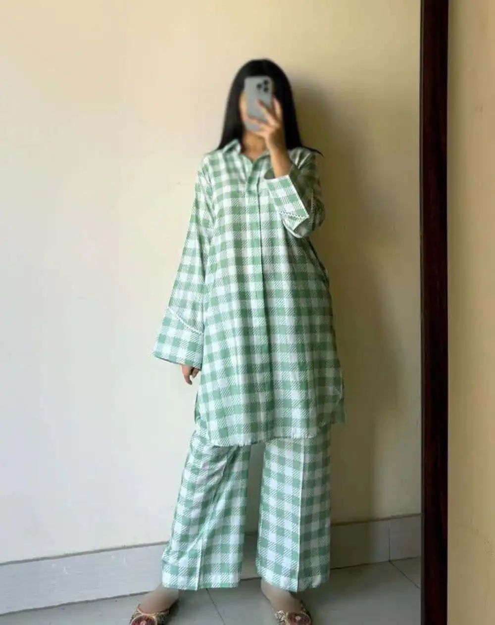 مدل پیراهن خانگی بلند زنانه