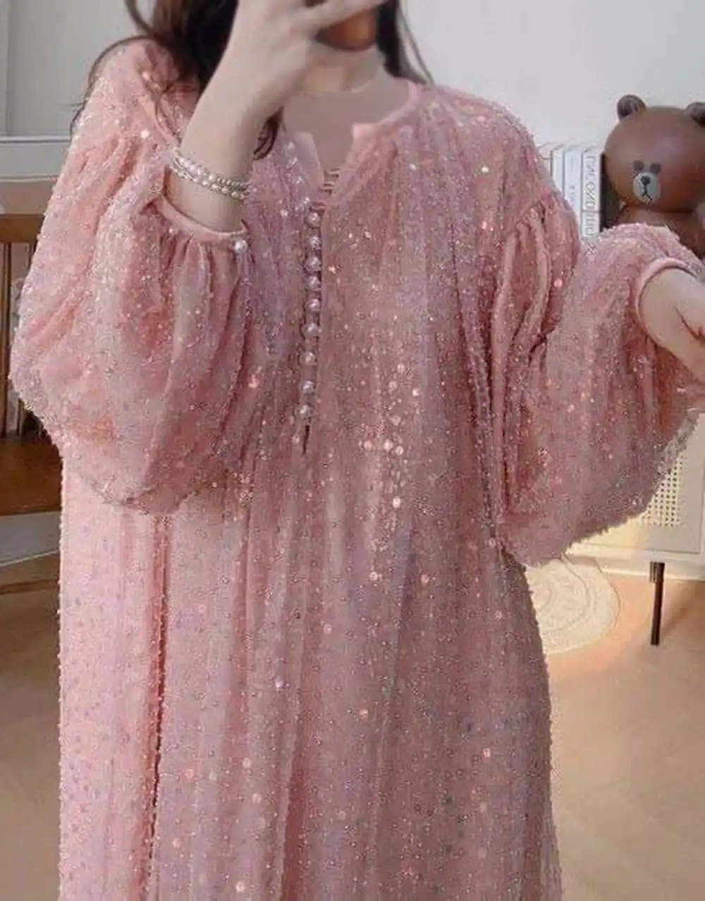 مدل پیراهن خانگی بلند زنانه