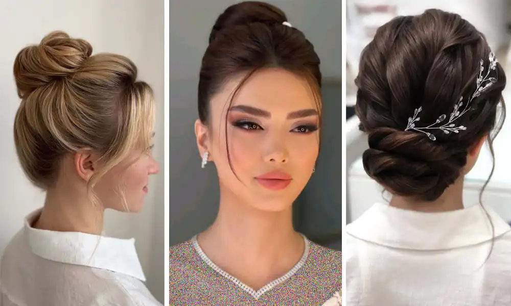 مدل شینیون بالای سر ساده