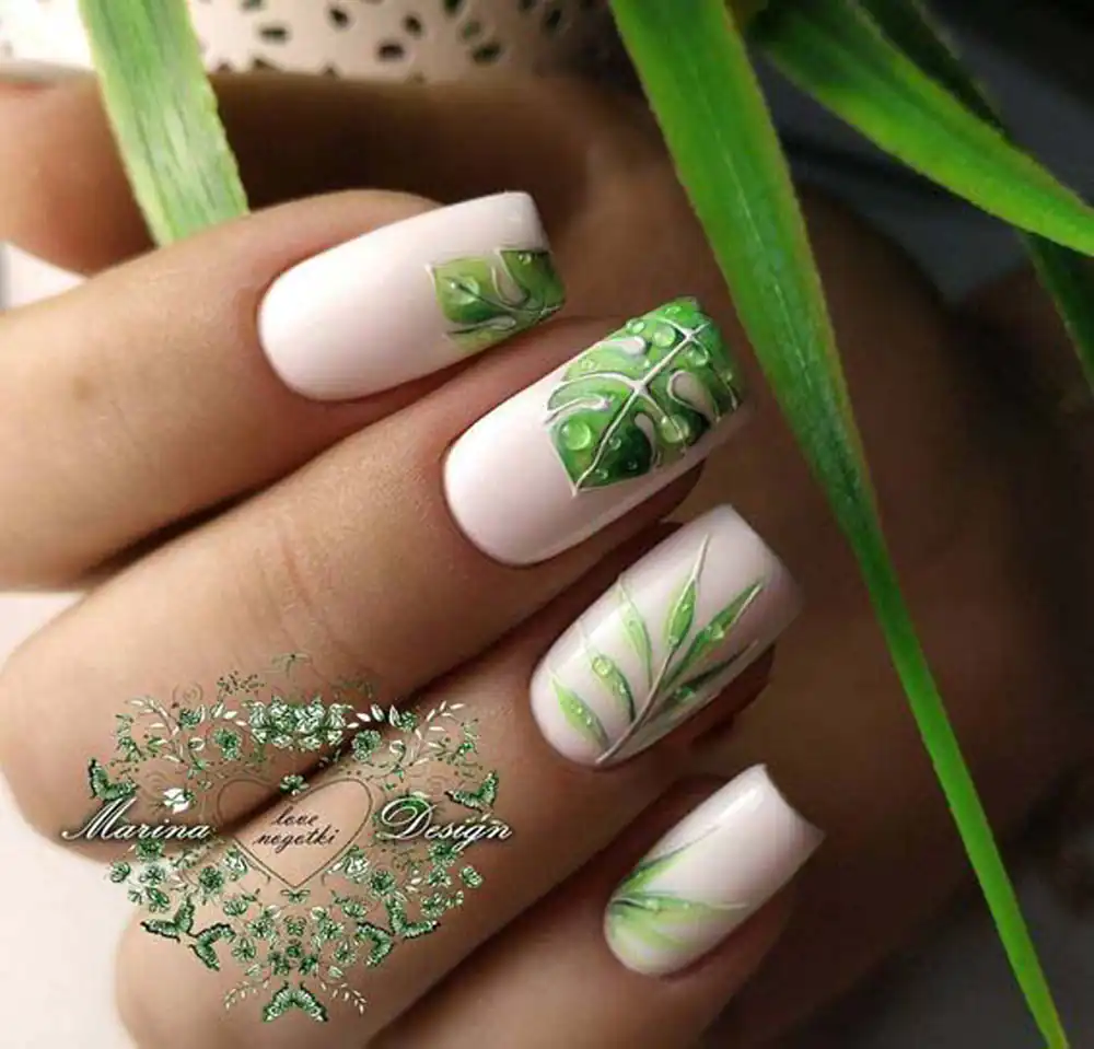 طرح ناخن برگ انجیری