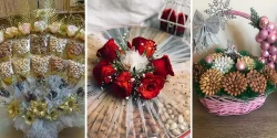 تزیین آجیل در سبد ایده های عالی برای عیدی بردن برای عروس خانم ها