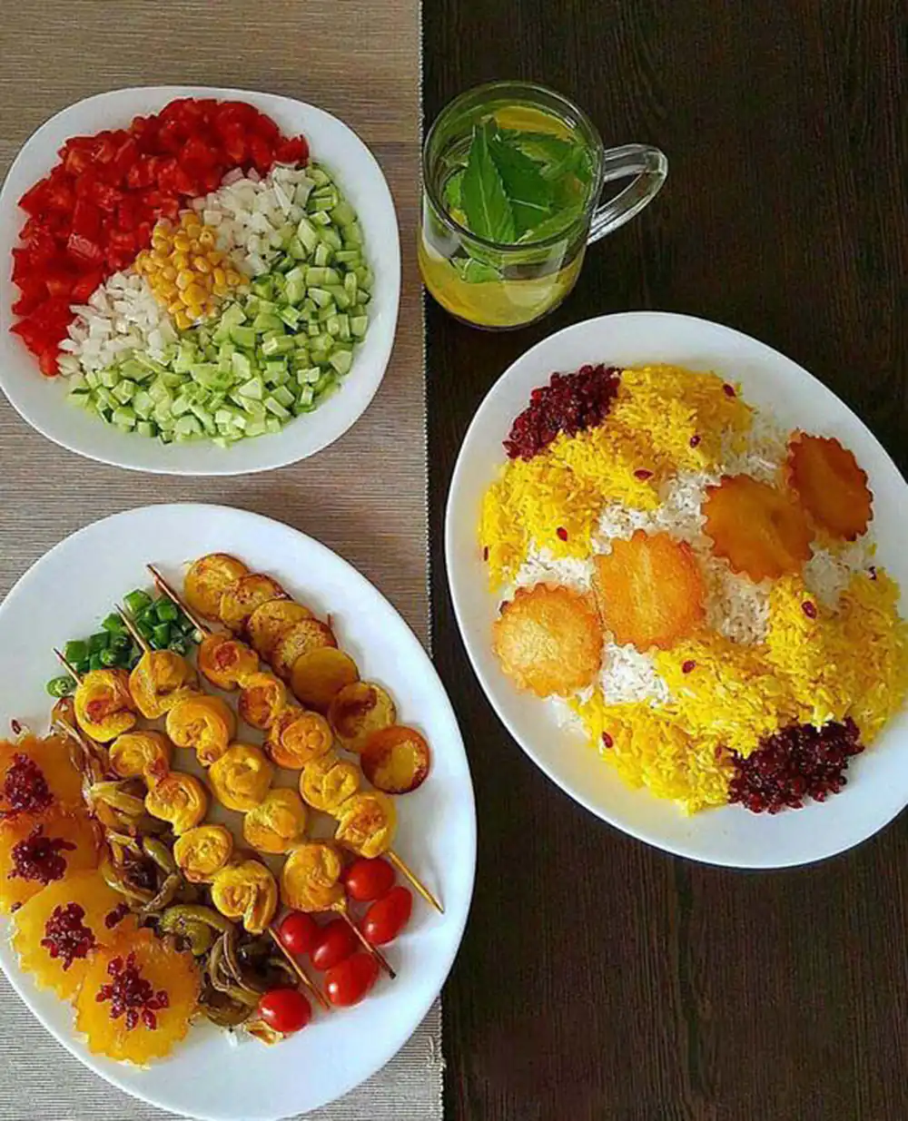 عکس سفره غذای شیک
