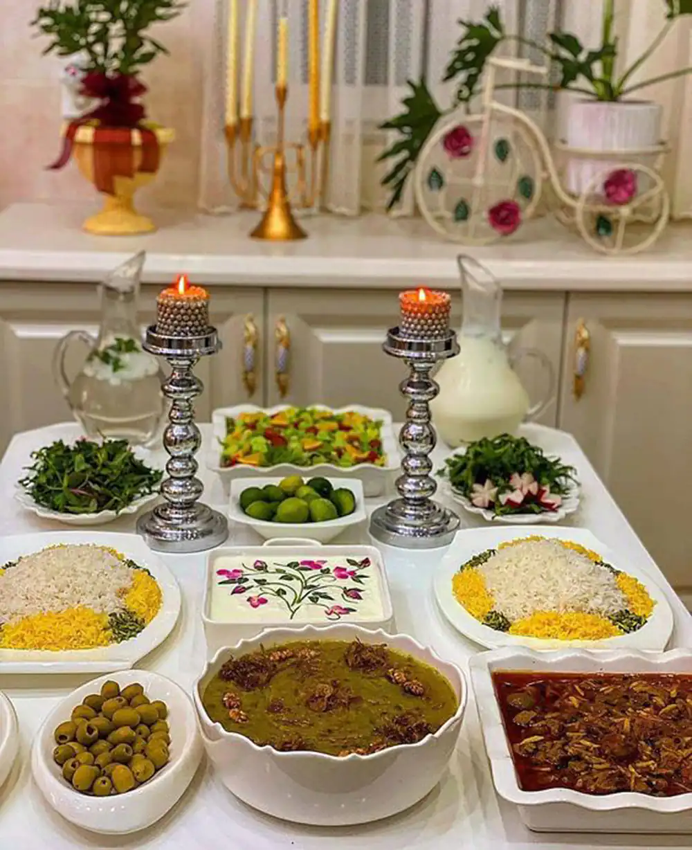 عکس سفره غذای شیک