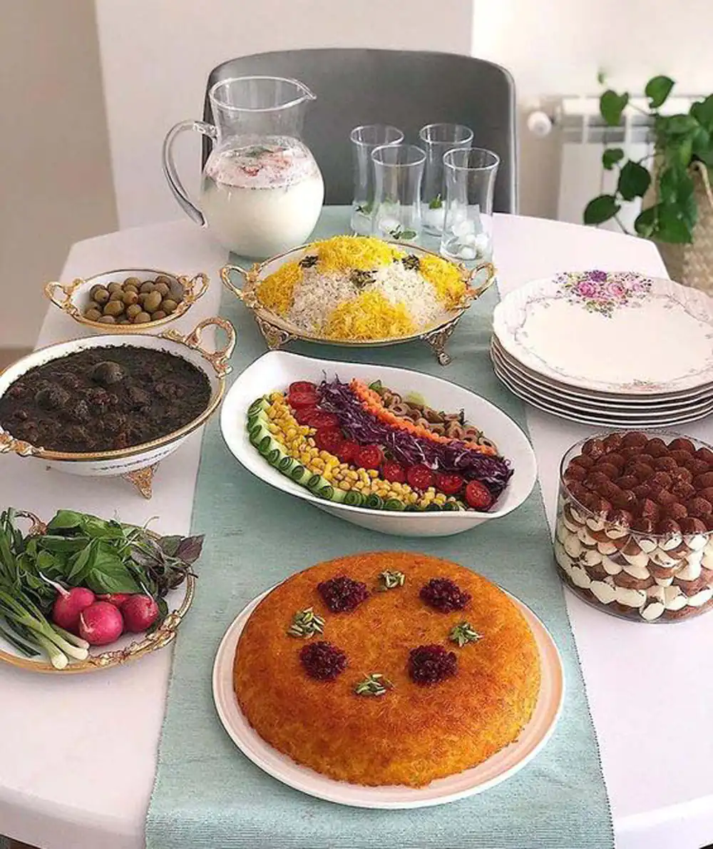 عکس سفره غذای شیک