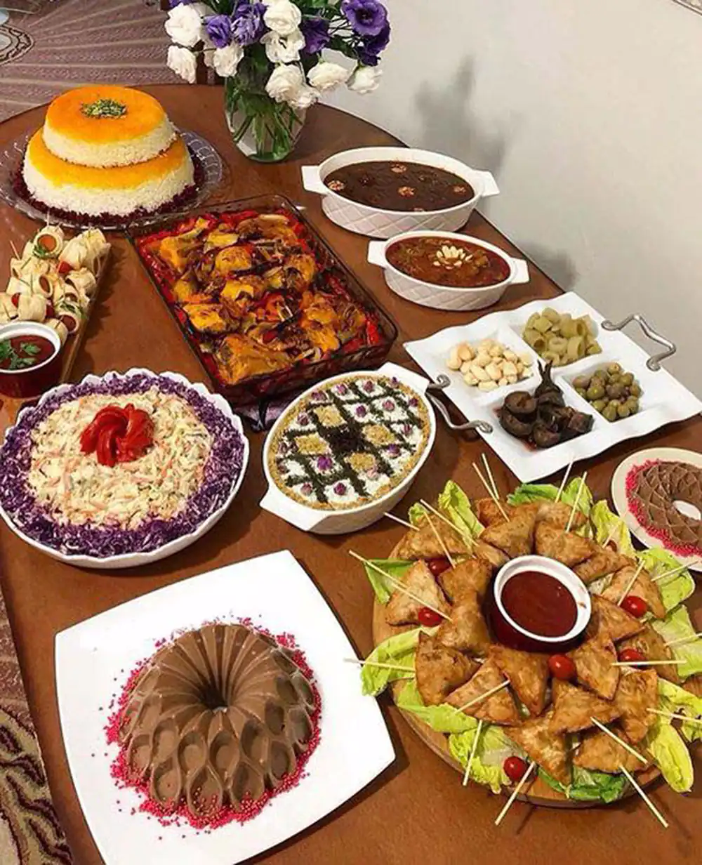 عکس سفره غذای شیک