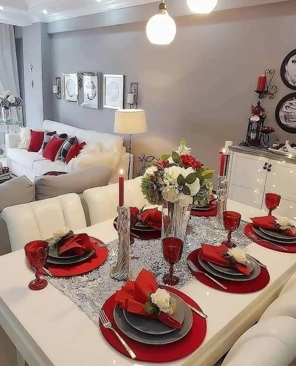چیدمان میز ناهار خوری لوکس