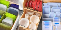 چیدمان سرویس پلاستیک عروس در کابینت برای خانم های باسیقه